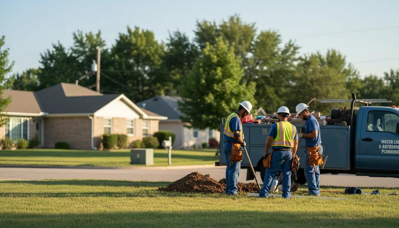 Residential water line and bathroom plumbing service in Batavia, OH